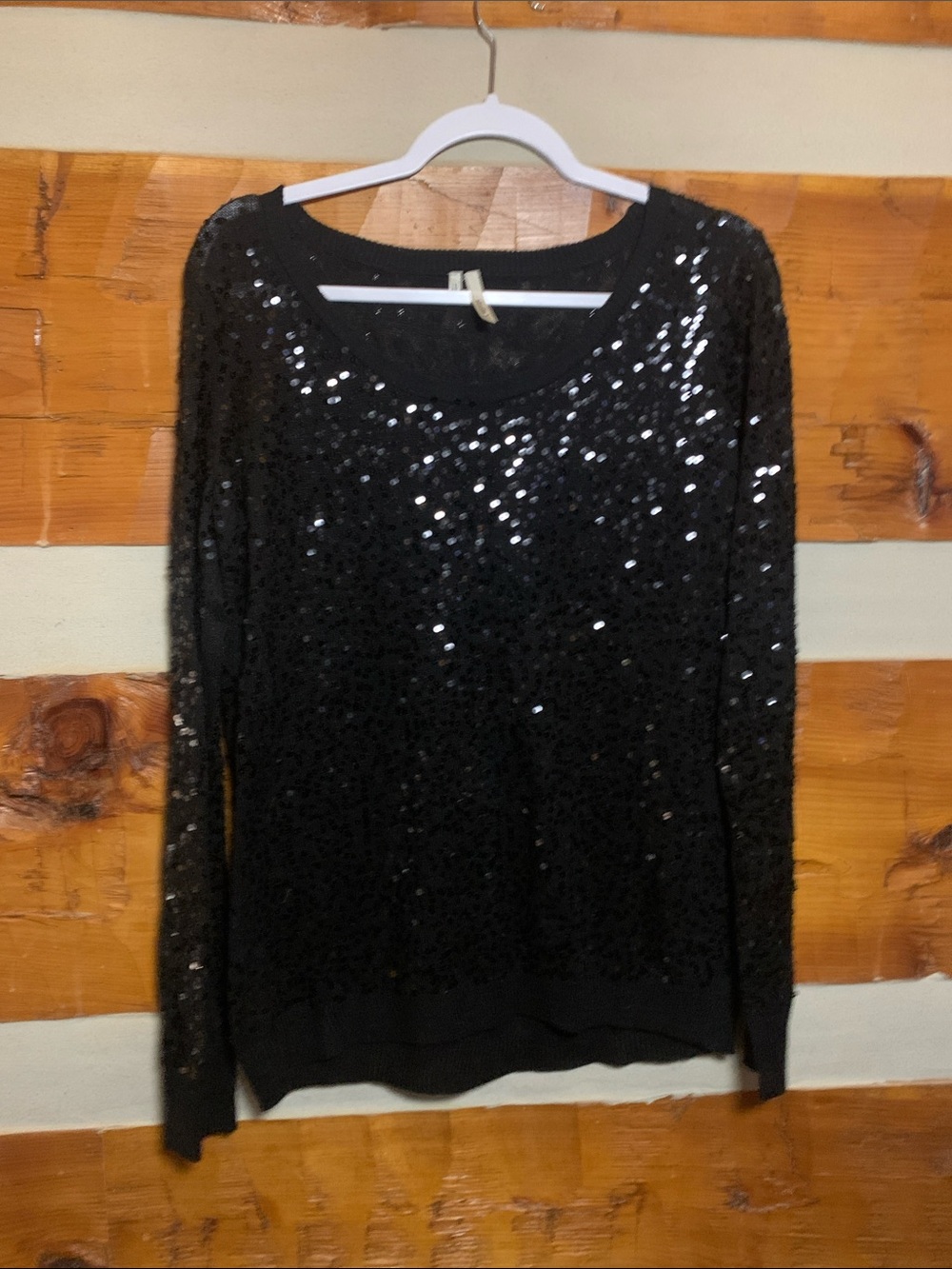Black sequin sweater
